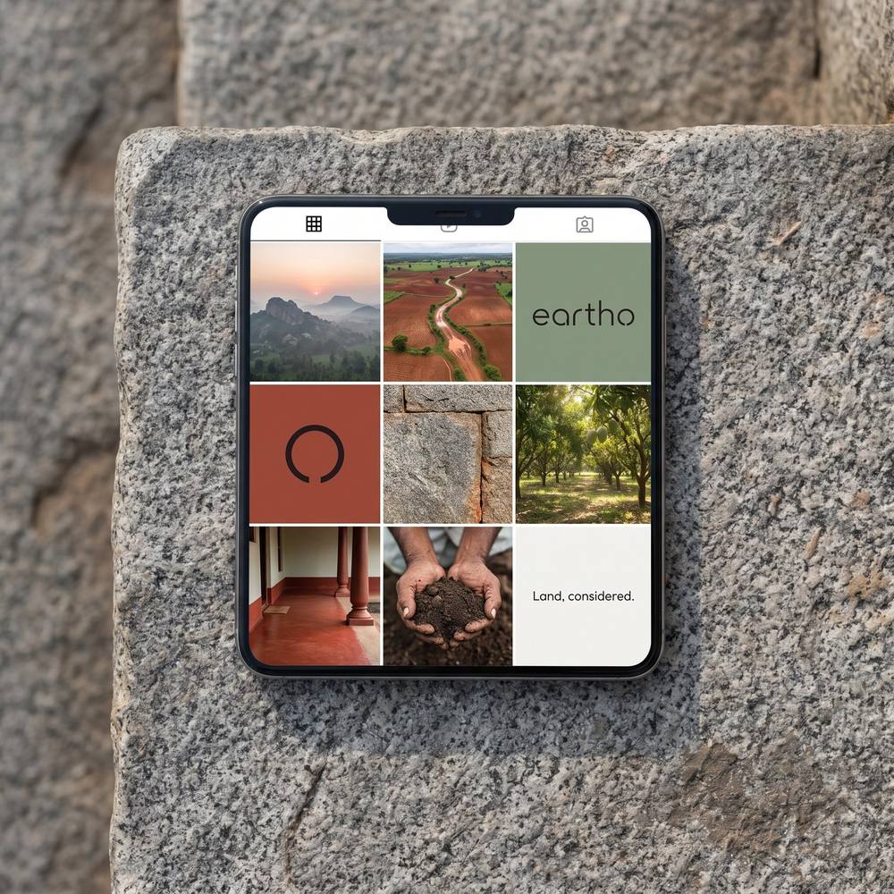 Eartho Instagram grid on a phone
